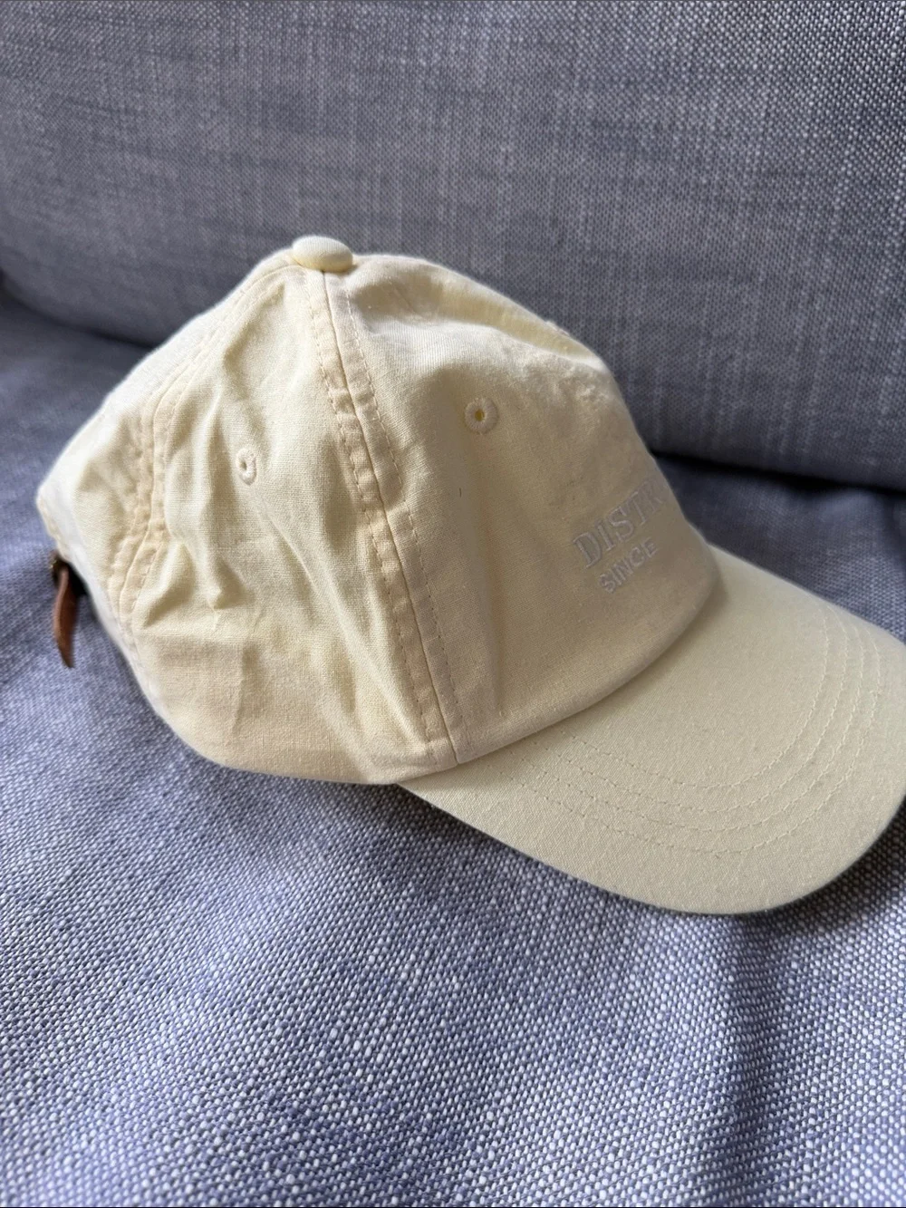 District Pale Yellow Embroidered Baseball Cap